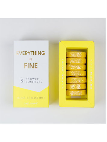 Chez Gagne Letterpress Everything Is Fine Shower Steamers