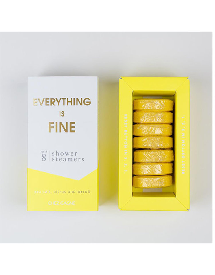Chez Gagne Letterpress Everything Is Fine Shower Steamers