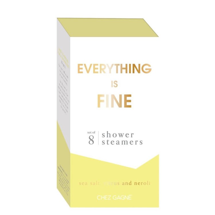 Chez Gagne Letterpress Everything Is Fine Shower Steamers