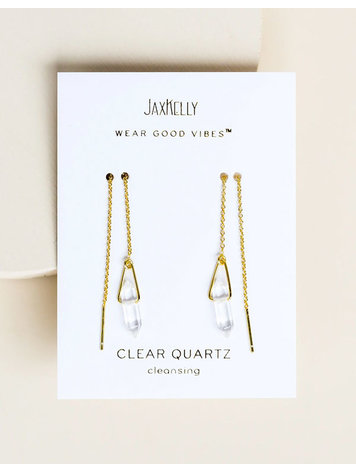 JaxKelly Gemstone Threader Clear Quartz