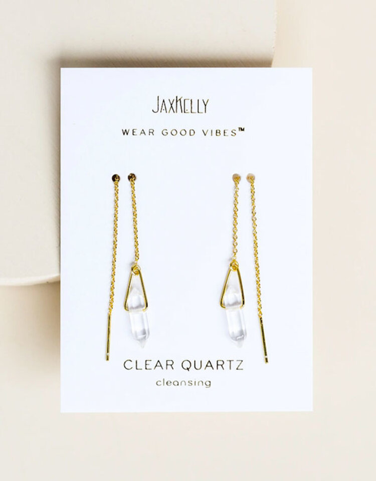 JaxKelly Gemstone Threader Clear Quartz