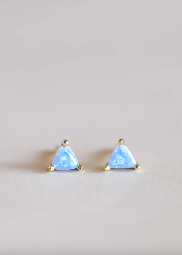 JaxKelly Mini Energy Gem Earrings, Opal