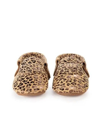 BirdRock Baby Leopard Genuine Leather Baby Moccasins
