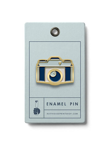 Ruff House Art Camera Enamel Pin