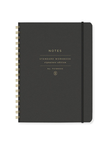 Fringe Studio Black Vegan Leather Standard Workbook