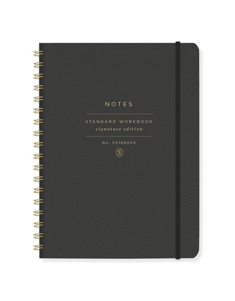 Fringe Studio Black Vegan Leather Standard Workbook