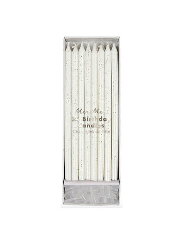 Meri Meri Silver Glitter Birthday Candles