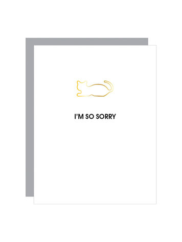Chez Gagne Letterpress I'm So Sorry Cat