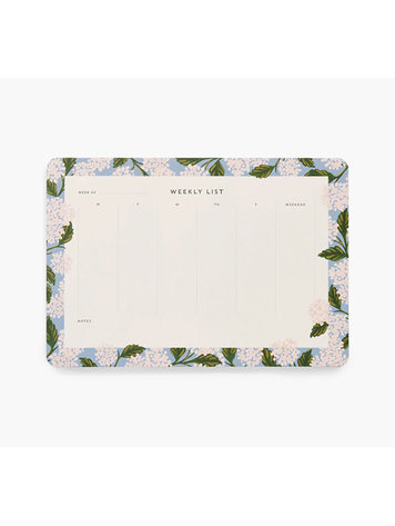 Rifle Paper Co. Hydrangea Weekly Desk Pad