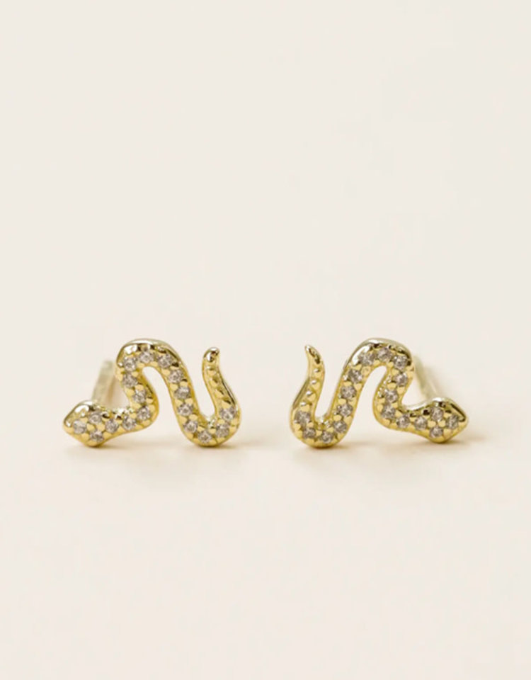 JaxKelly Pave Snake Stud