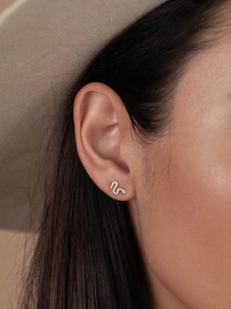 JaxKelly Pave Snake Stud