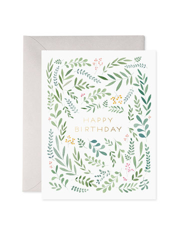 E. Frances Paper Studio Pretty Leaves Birthday