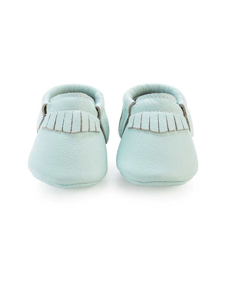 BirdRock Baby Seafoam Genuine Leather Baby Moccasins
