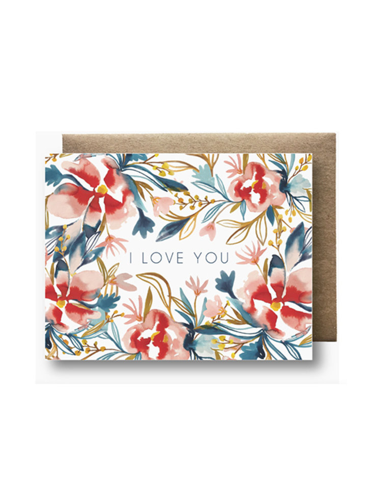 Maija Rebecca Hand Drawn Watercolor I Love You