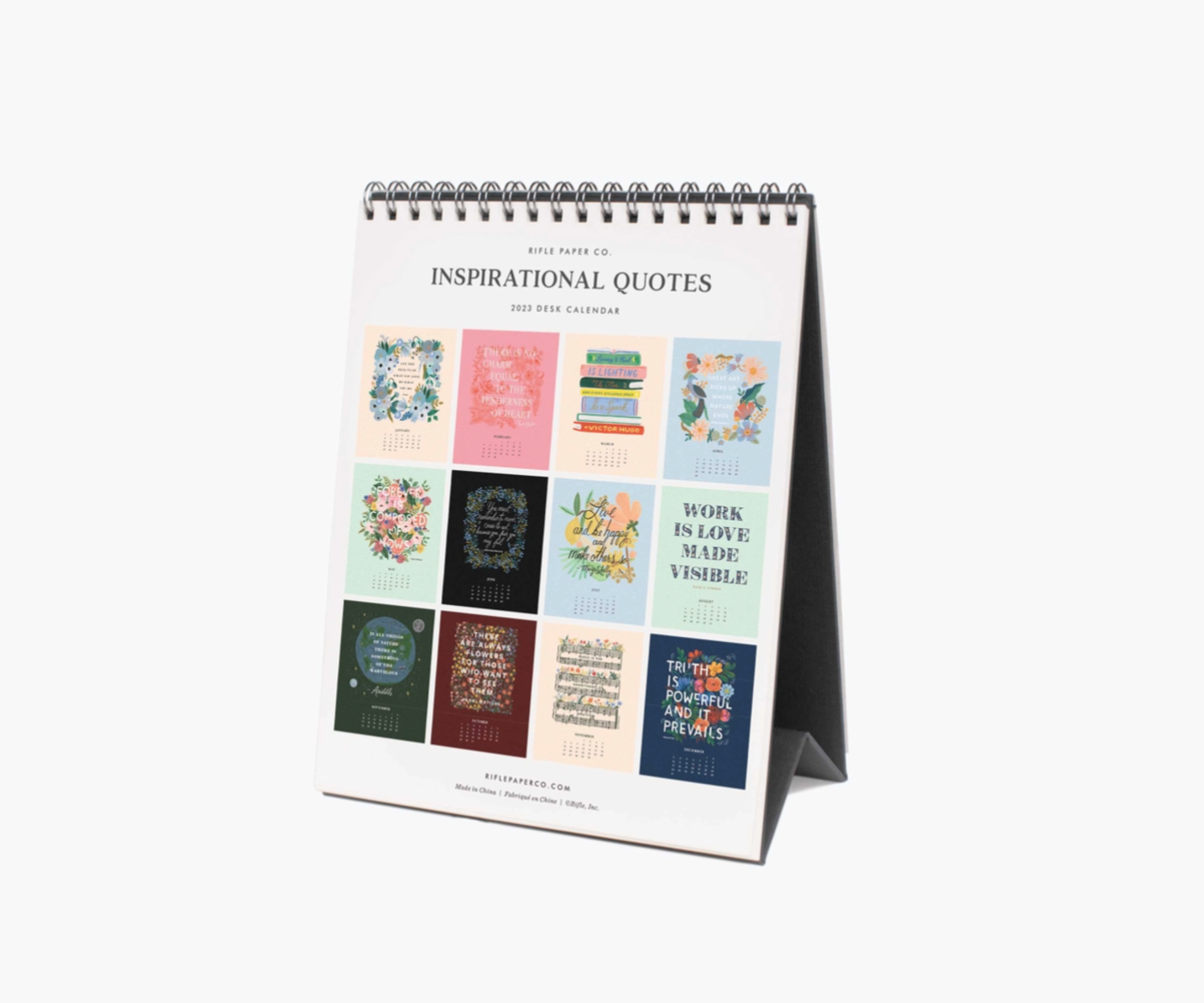 2023 Calendar Rifle Paper Co 2023 Inspirational Quote Desk Calendar Sweet Paper