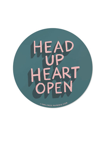 Inklings Paperie Head Up Heart Open Sticker