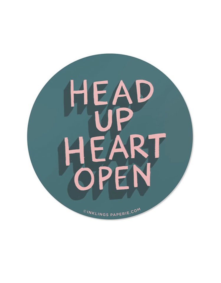 Inklings Paperie Head Up Heart Open Sticker