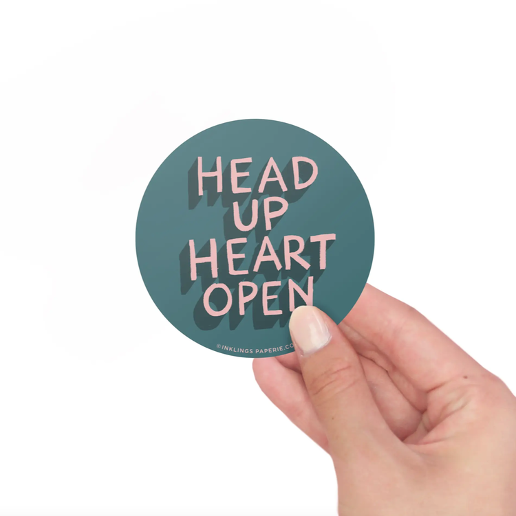 Inklings Paperie Head Up Heart Open Sticker