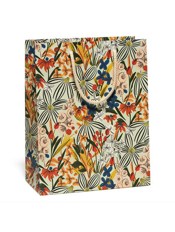 Red Cap Cards Striped Florals Bag