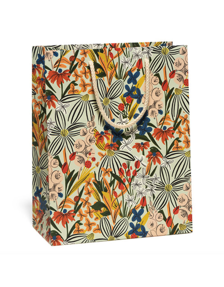 Red Cap Cards Striped Florals Bag