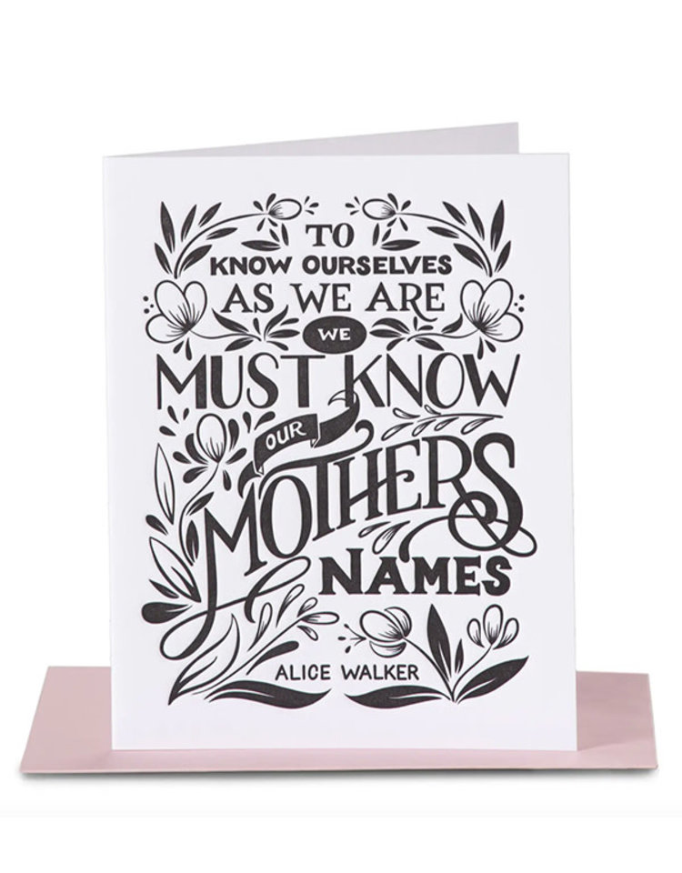 Paper Epiphanies Walker: Mothers Names