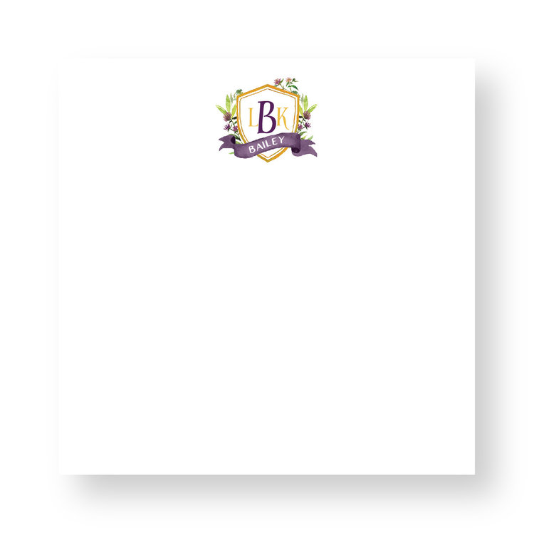 Haute Papier Couture Crest Notepad, CR-2