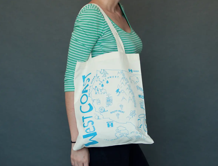 Maptote USA Blue Grocery Tote