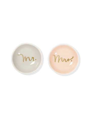 Fringe Studio Mr & Mrs Trinket Tray Set