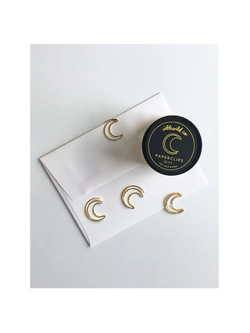 Idlewild Co. Crescent Moon Gold Plated Paper Clips