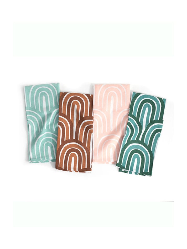 Teal Arches Kitchen Towel