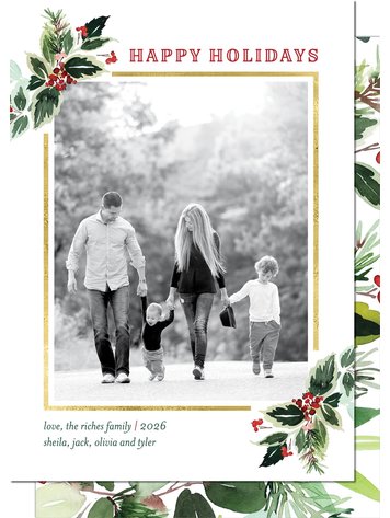 Kramer Drive Holiday Card, Golden Garland