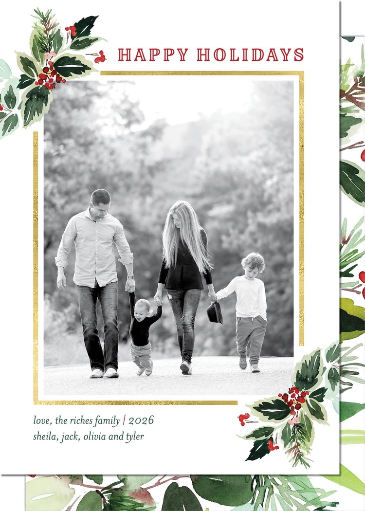 Kramer Drive Holiday Card, Golden Garland