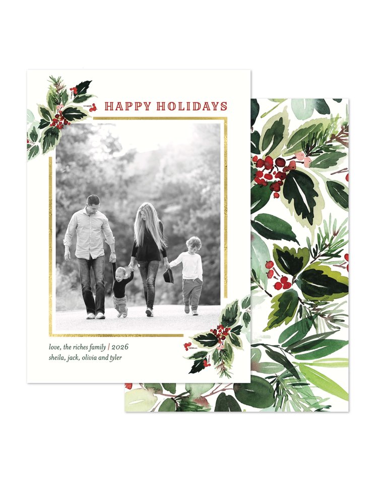 Kramer Drive Holiday Card, Golden Garland