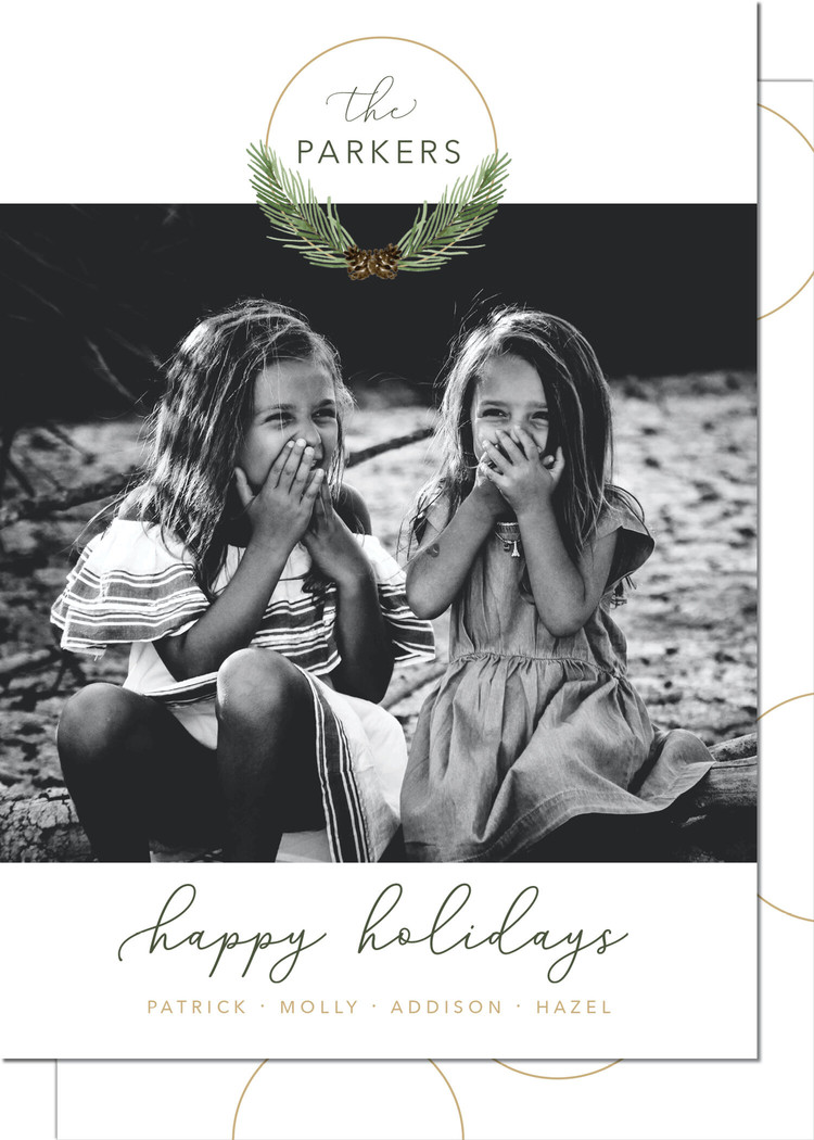 Kramer Drive Holiday Card, Ring Wreath