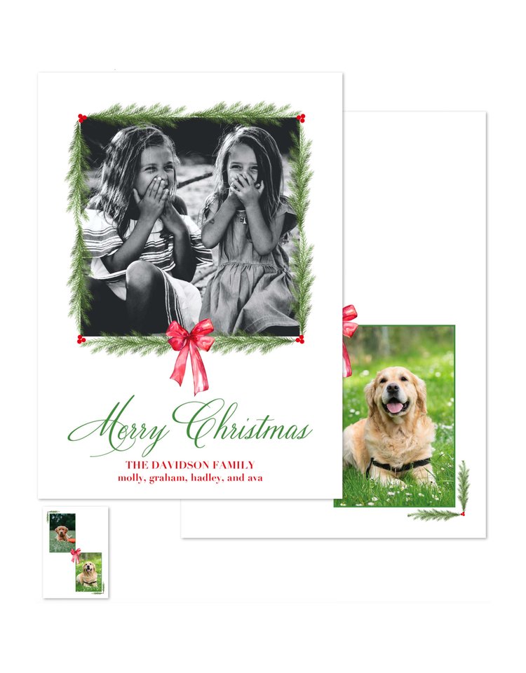 Kramer Drive Holiday Card, Garland Greenery
