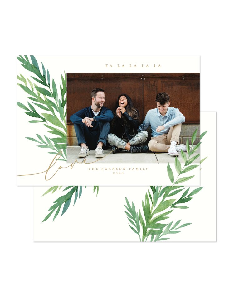 Kramer Drive Holiday Card, Lovely Leaf