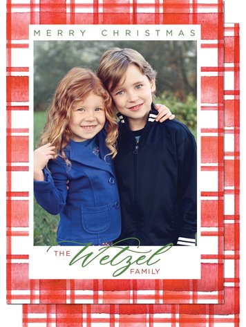 Kramer Drive Holiday Card, Checked Cheer