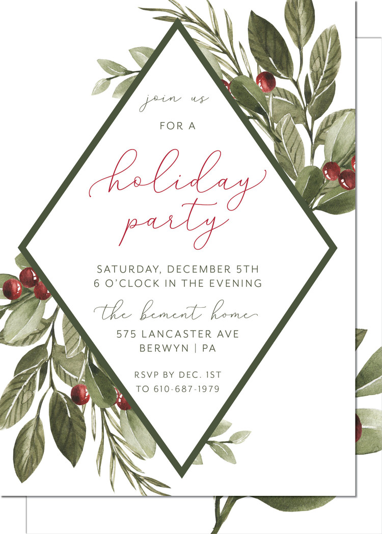 Kramer Drive Holiday Invitation, Conifer Corners