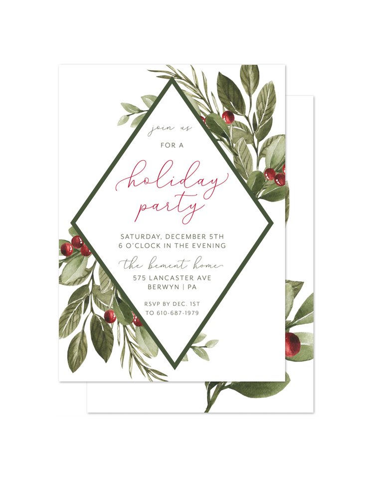 Kramer Drive Holiday Invitation, Conifer Corners