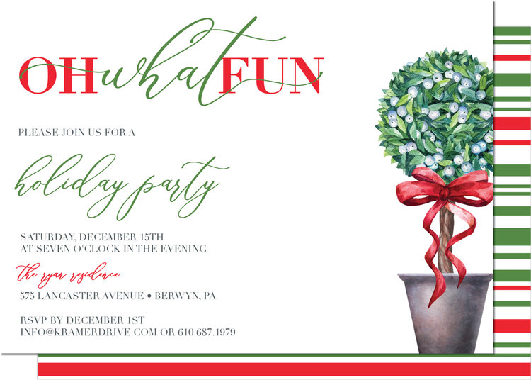 Kramer Drive Holiday Invitation, Planted Party