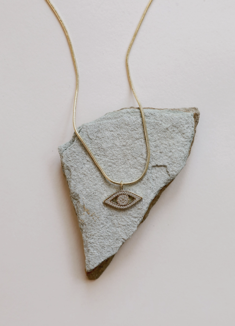 JaxKelly CZ Evil Eye Necklace