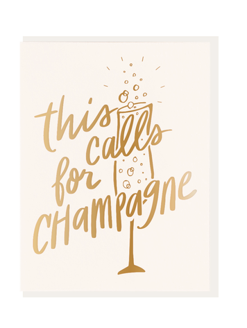 Dahlia Press This Calls For Champagne Card