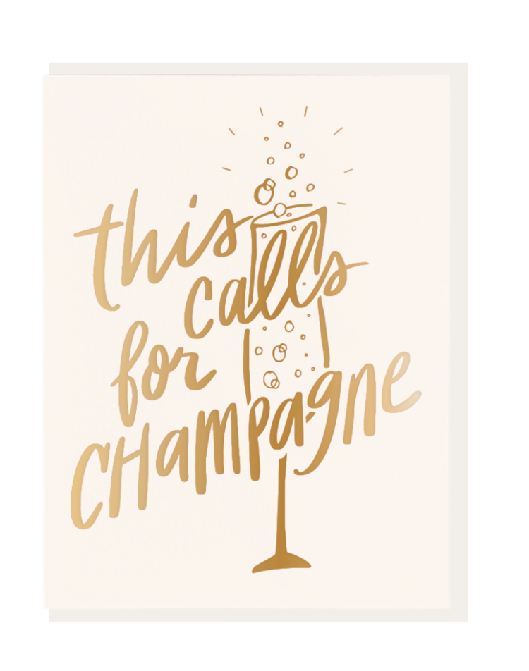 Dahlia Press This Calls For Champagne Card