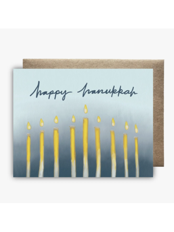Maija Rebecca Hand Drawn Happy Hanukkah Lights