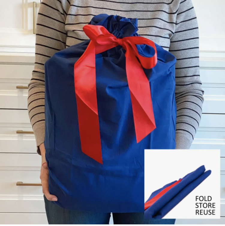 EverWrap Blue Cotton Sleigh Bag