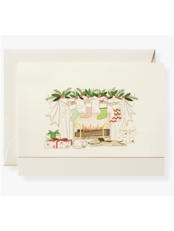 Karen Adams Designs Fireplace Individual Notecard