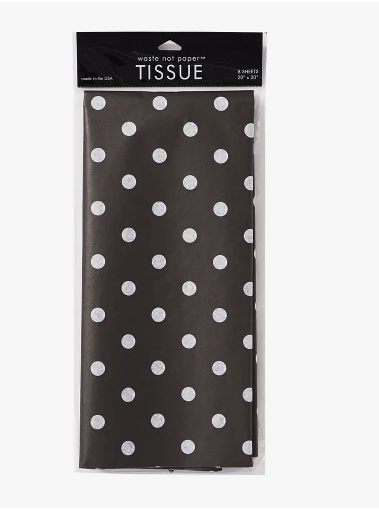 Paper Source White Dots on Black Tissue Paper