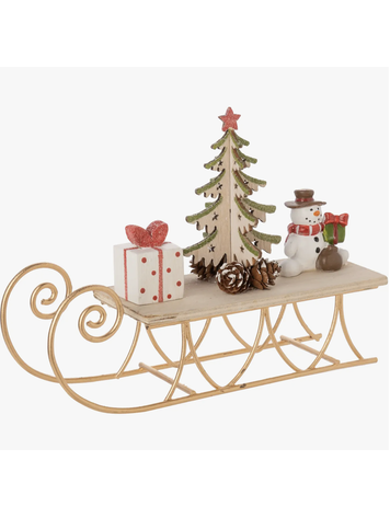 Silver Tree Home & Holiday Wooden Sleigh