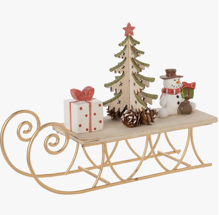 Silver Tree Home & Holiday Wooden Sleigh