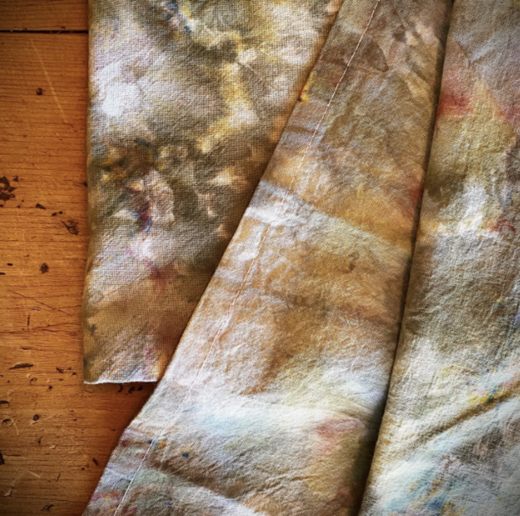 Sea and Green Kitchen Towel - Earthy Agate Hand Dyed